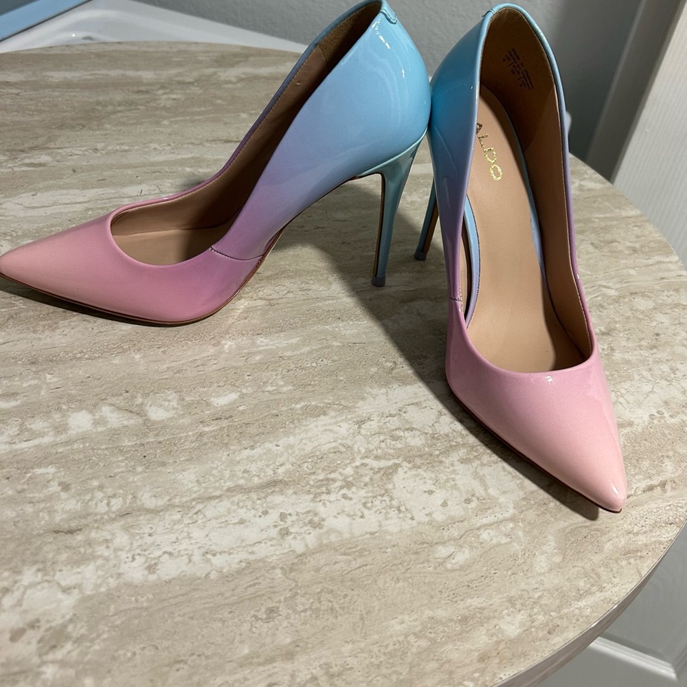 Aldo Pink and Blue Gradient Stiletto Heels - Picture 7 of 9